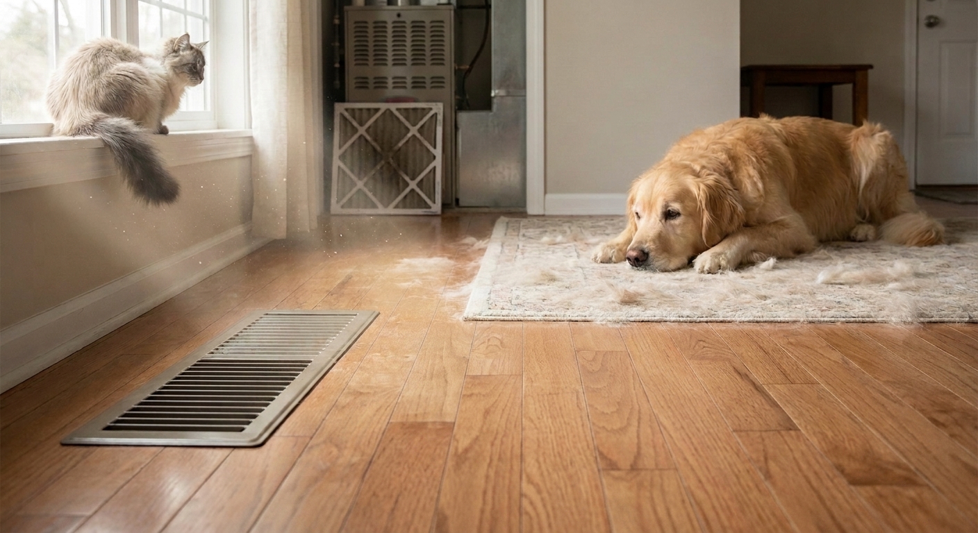 Air duct cleaning benefits for Fairfield homes with pets