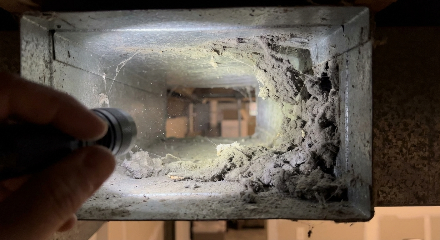 Dirty air ducts causing weak airflow in Stamford home