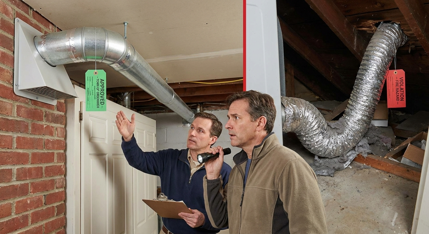 Dryer vent cleaning and safe routing for Greenwich homeowners